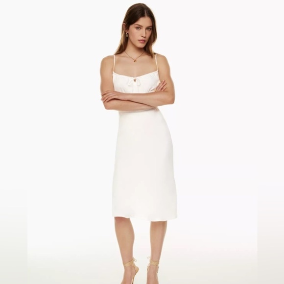 Aritzia Bellow midi dress in white, size 0 - Picture 1 of 2